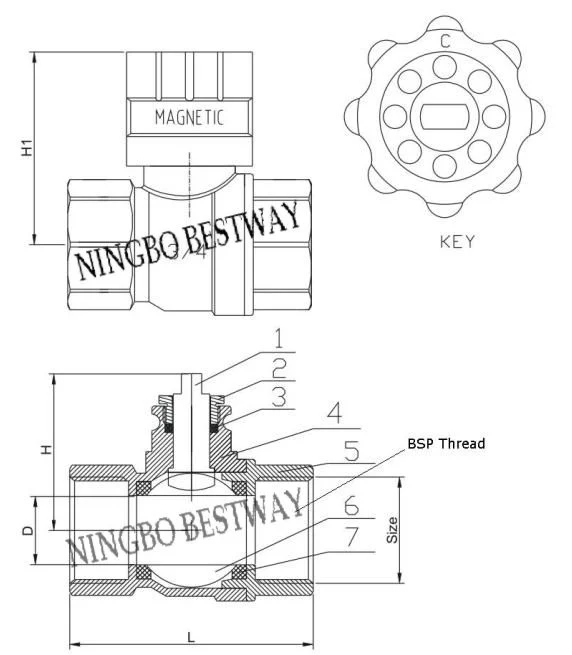 Cw617n Dzr Brass Inviolable Magnetic Lockable Ball Valve