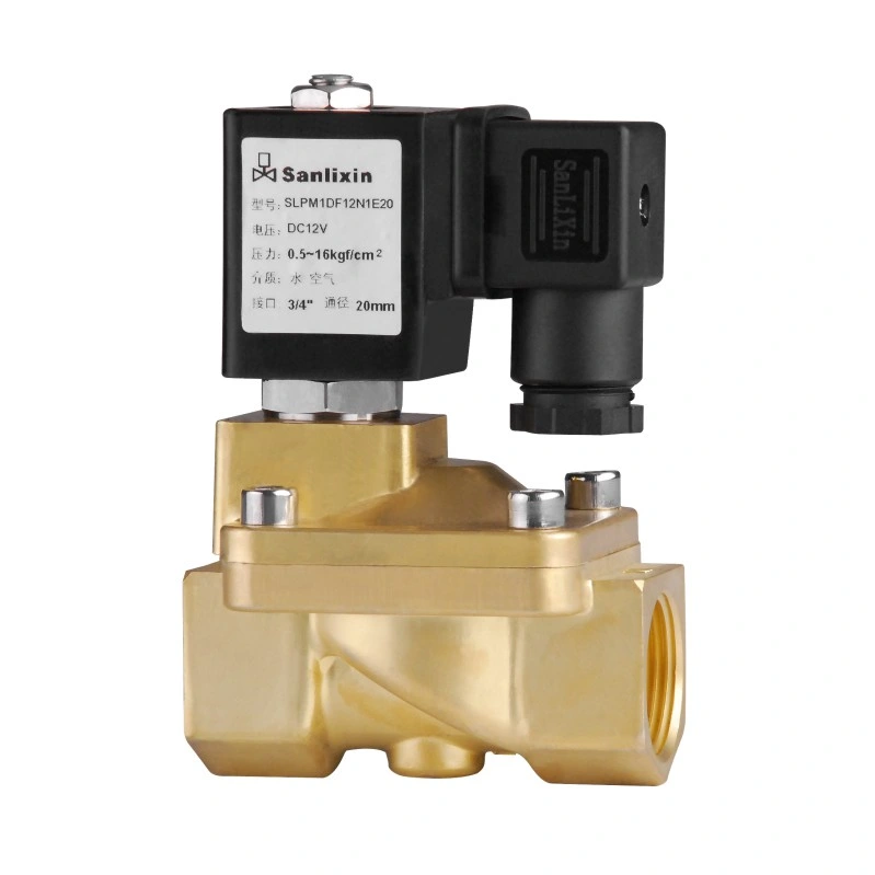 Air Water 2 Way Brass Pilot Solenoid Valve -- Magnetic Pulse